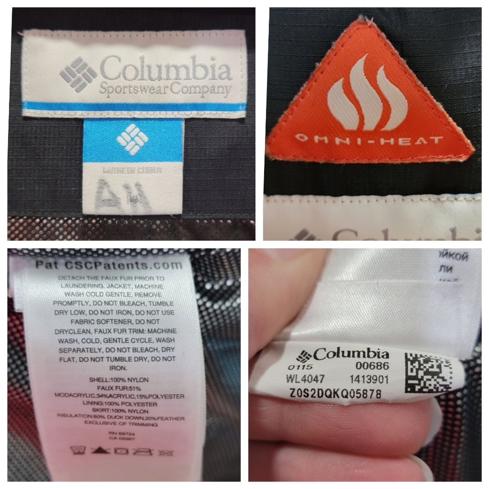 Columbia Lay D Down Puffer Coat Black Down Filled Winter Jacket Youth Size M - Picture 11 of 16